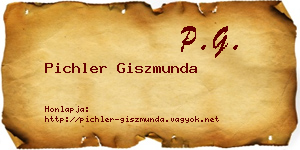 Pichler Giszmunda névjegykártya